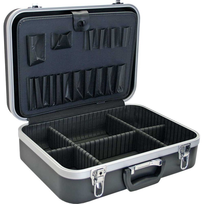 Malette outils InLine®, ABS noir, vide, verrouillable