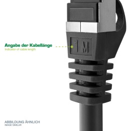74933S - Câble patch InLine® Slim, Cat.6A, S/FTP, TPE (LSZH), PoE, noir, 0,3 m