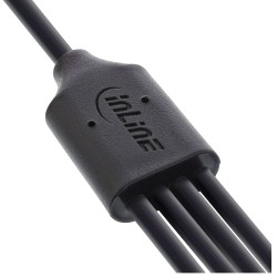 35146 - Câble de chargement InLine® USB 4in1 Y, 1x fiche USB-A vers 4x fiche USB-C, noir 0,5m