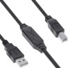 InLine? USB 2.0 Aktiv-Kabel, USB-A Stecker zu USB-B Stecker, 7,5m InLine? USB 2.0 Aktiv-Kabel, USB-A Stecker zu USB-B Stecker, 7,5m