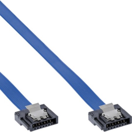 InLine® SATA 6Gb/s Anschlusskabel klein, mit Sicherheitslasche, 0,15m