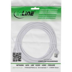 75303W - Câble patch InLine® slim, U/FTP, Cat.8.1, TPE sans halogène, blanc, 3 m