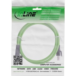 InLine? Industrie Netzwerkkabel, M12 8-pin X-kodiert St. zu RJ45 St., Cat.6A 2m