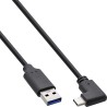 InLine? USB 3.2 Kabel, USB-C Stecker gewinkelt an A Stecker, schwarz, 1,5m InLine? USB 3.2 Kabel, USB-C Stecker gewinkelt an A Stecker, schwarz, 1,5m