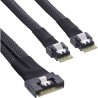 InLine? Slim SAS Kabel, SFF-8654 8i zu 2x SFF-8654 4i, 0,75m InLine? Slim SAS Kabel, SFF-8654 8i zu 2x SFF-8654 4i, 0,75m