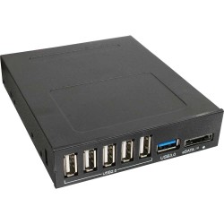 InLine® Frontpanel für den Floppy Schacht, 1x USB 3.0, 1x eSATA, 5x USB 2.0