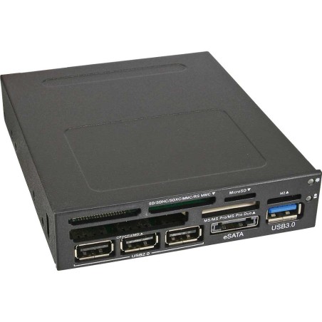 InLine® Frontpanel für den Floppy Schacht, Card Reader, 1x USB 3.0, 1x eSATA, 3x USB 2.0