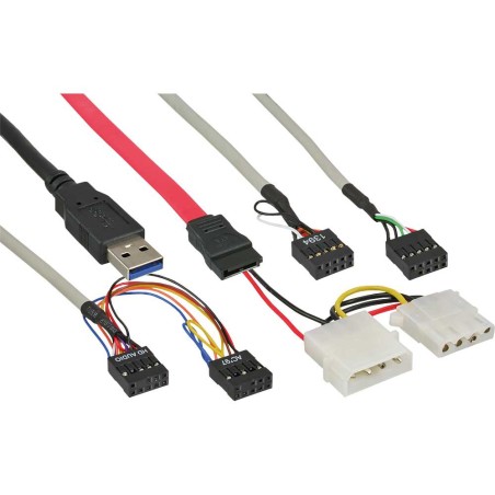 InLine® Frontpanel für den DVD-Schacht, Cardreader, Audio, 1x eSATA / 1x USB 3.0 / 6x USB 2.0