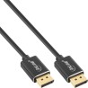 17255S - InLine® Câble DisplayPort 1.4 Slim, 8K4K, noir, contacts dorés, 0,5m