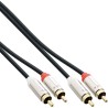 99262 - InLine® Slim Câble audio 2x RCA ST/ST, stéréo, 2m