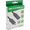 InLine? USB 3.2 Gen.2x2 Kabel, USB-C Verl?ngerung ST/BU, schwarz, 0,5m InLine? USB 3.2 Gen.2x2 Kabel, USB-C Verl?ngerung ST/BU, schwarz, 0,5m