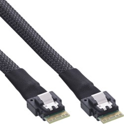 InLine? Slim SAS Kabel, SFF-8654 4i zu SFF-8654 4i, 24Gb/s, 1m