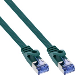 71855G - InLine® Câble patch plat, U/FTP, Cat.6A, vert, 0,5m
