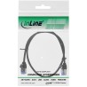 71933S - InLine® Câble patch slim, U/FTP PiMf, Cat.6A, noir, 0,3m