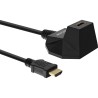 17535S - InLine® HDMI-HS Verl. avec support, avec eth., 4K2K, ST / BU, noir / or, 5m