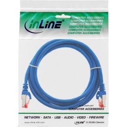 InLine? Patchkabel, S/FTP (PiMf), Cat.6, 250MHz, PVC, CCA, blau, 3m