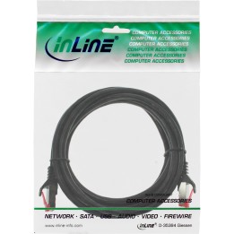 InLine? Patchkabel, S/FTP (PiMf), Cat.6, halogenfrei, Kupfer, schwarz, 3m