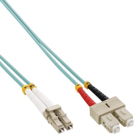 InLine? LWL Duplex Kabel, LC/SC, 50/125?m, OM3, 1m