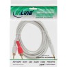 89936W - Câble InLine® RCA/jack, 2x fiche RCA vers fiche jack 3,5 mm, 2,5 m