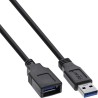 InLine? USB 3.2 Gen.1 Kabel, A Stecker / Buchse, schwarz, 3m InLine? USB 3.2 Gen.1 Kabel, A Stecker / Buchse, schwarz, 3m