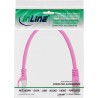 72522M - Câble patch InLine®, SF/UTP, Cat.5e, rose, 0,25 m