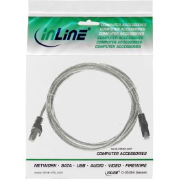 72511T - Câble patch InLine®, SF/UTP, Cat.5e, transparent, 1 m