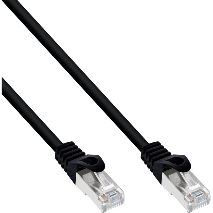 InLine? Patchkabel, F/UTP, Cat.5e, schwarz, 0,5m