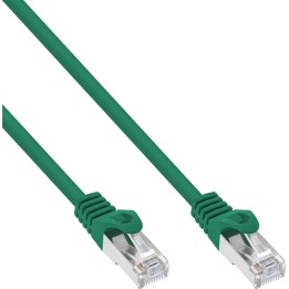 71501G - Câble patch InLine®, F/UTP, Cat.5e, vert, 1 m