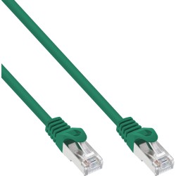 71501G - Câble patch InLine®, F/UTP, Cat.5e, vert, 1 m
