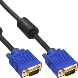 InLine? S-VGA Kabel Premium, 15pol HD Stecker / Stecker, schwarz, 3m