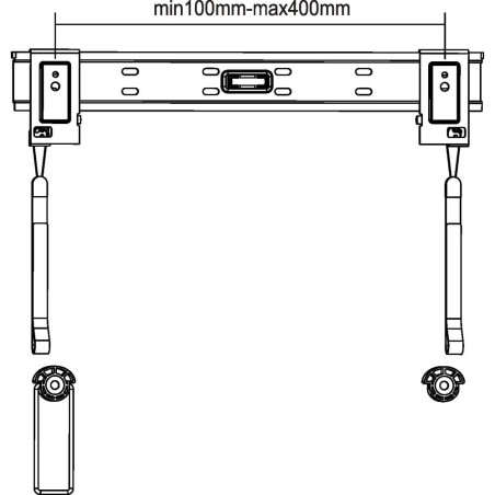 InLine® Wandhalterung, für LED-TV, 58-107cm (23-42"), bis 50kg