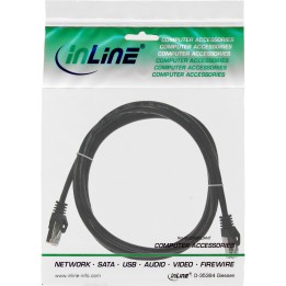 72505S - Câble patch InLine®, SF/UTP, Cat.5e, noir, 5 m