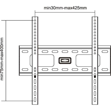 InLine® Wandhalterung für TFT/LCD/LED/Plasma, 81-140cm (32-55"), max. 75kg