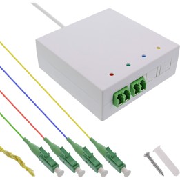InLine? FTTH Anschlussbox vorkonfektioniert  4x LC/APC 9/125?m 30m