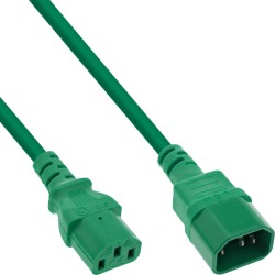 16507G - InLine® Rallonge pour appareils froids, C13 sur C14, vert, 0,75m