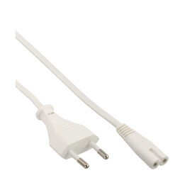 16601W - Câble d'alimentation InLine®, fiche d'alimentation vers fiche Euro 8 C7, blanc, 1,0 m