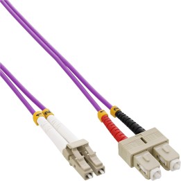 InLine? LWL Duplex Kabel, LC/SC, 50/125?m, OM4, 7,5m