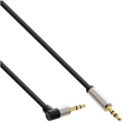99225 - Câble audio InLine® Slim Jack 3,5 mm ST/ST, coudé, stéréo, 5 m