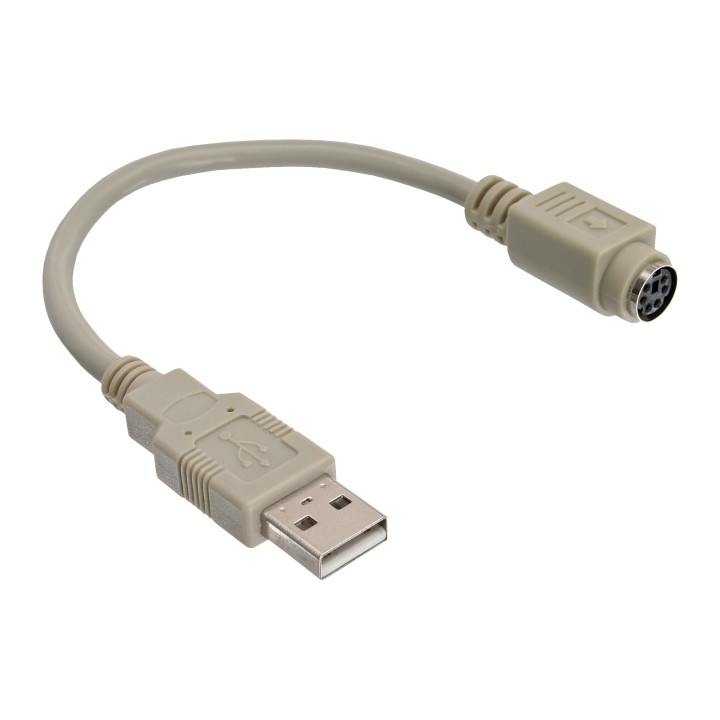 Câble adaptateur USB, InLine®, USB prise A sur PS/2 prise femelle