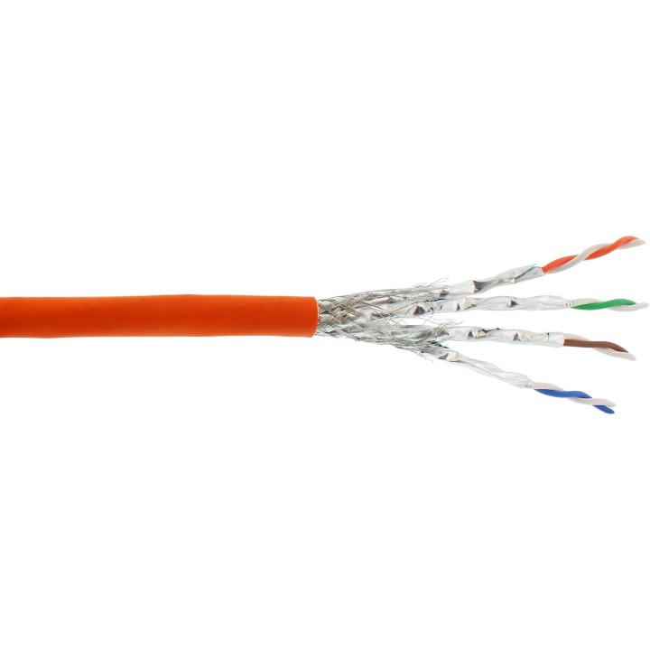 InLine? Verlegekabel Cat.7a, S/FTP (PiMF) 4x2x0,58 AWG23, 1200MHz, LSZH, 500m