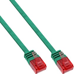 InLine? Patchkabel flach, U/UTP, Cat.6, gr?n, 3m
