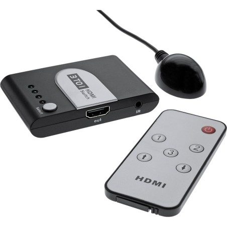 InLine® HDMI Umschalter, 3 IN / 1 OUT, elektronisch, 3D