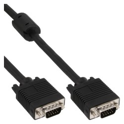 InLine? S-VGA Kabel, 15pol HD Stecker / Stecker, schwarz, 1m