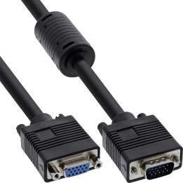 InLine? S-VGA Verl?ngerung, 15pol HD Stecker / Buchse, schwarz, 0,5m