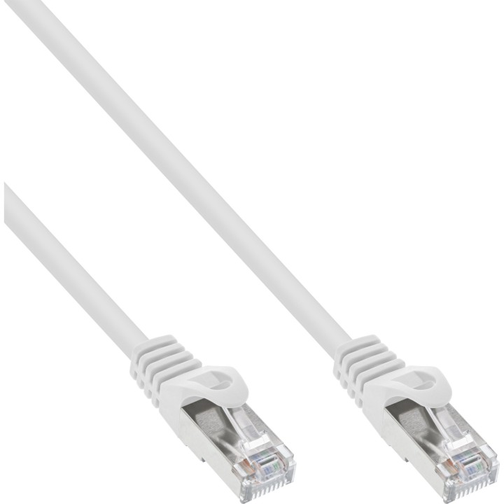 72511W - Câble patch InLine®, SF/UTP, Cat.5e, blanc, 1 m