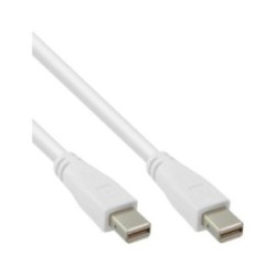 InLine® Mini DisplayPort Kabel, Stecker / Stecker, weiß, 2m
