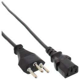 16653R - Câble d'alimentation InLine®, fiche d'alimentation suisse vers fiche d'alimentation C13, 3 m