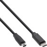35754 - Câble InLine® USB 2.0, fiche USB-C vers fiche Mini-B, noir, 1,5 m 35754 - Câble InLine® USB 2.0, fiche USB-C vers fiche Mini-B, noir, 1,5 m