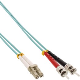 InLine? LWL Duplex Kabel, LC/ST, 50/125?m, OM3, 15m