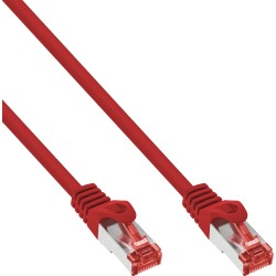 76107R - Câble patch InLine®, S/FTP (PiMf), Cat.6, 250 MHz, PVC, CCA, rouge, 7,5 m